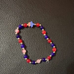 Colorful Beaded Bracelet with Charm